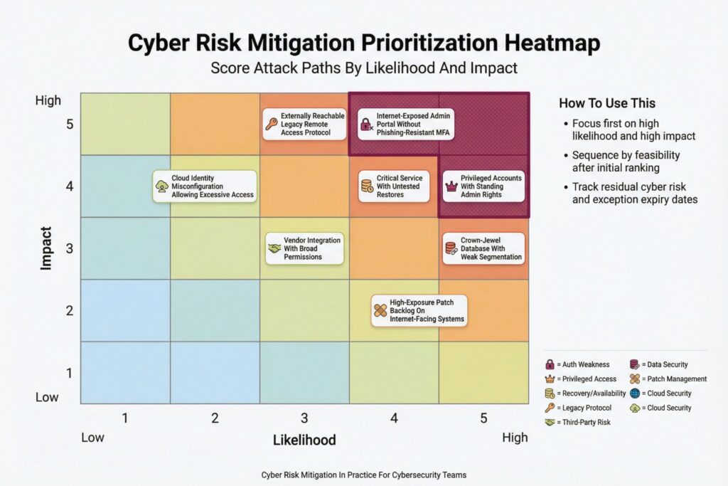 Cyber Risk Mitigation Operating Cadence Diagram